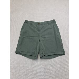 J Jill Shorts Womens 16 Petite Green Bermuda Length